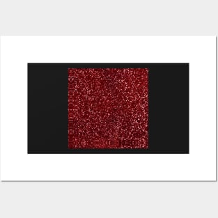 Sparkly Red Glitter Posters and Art